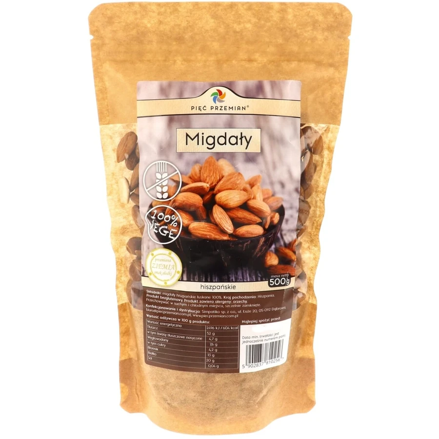 Cinco Transformaciones Almendras sin cáscara 500 g