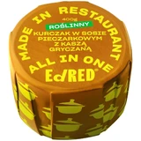 Ed Red Poulet aux légumes dans une sauce aux champignons avec du porridge ...
