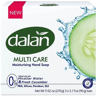 Dalan Multicare Cucumber bar soap set 3 x 90 g