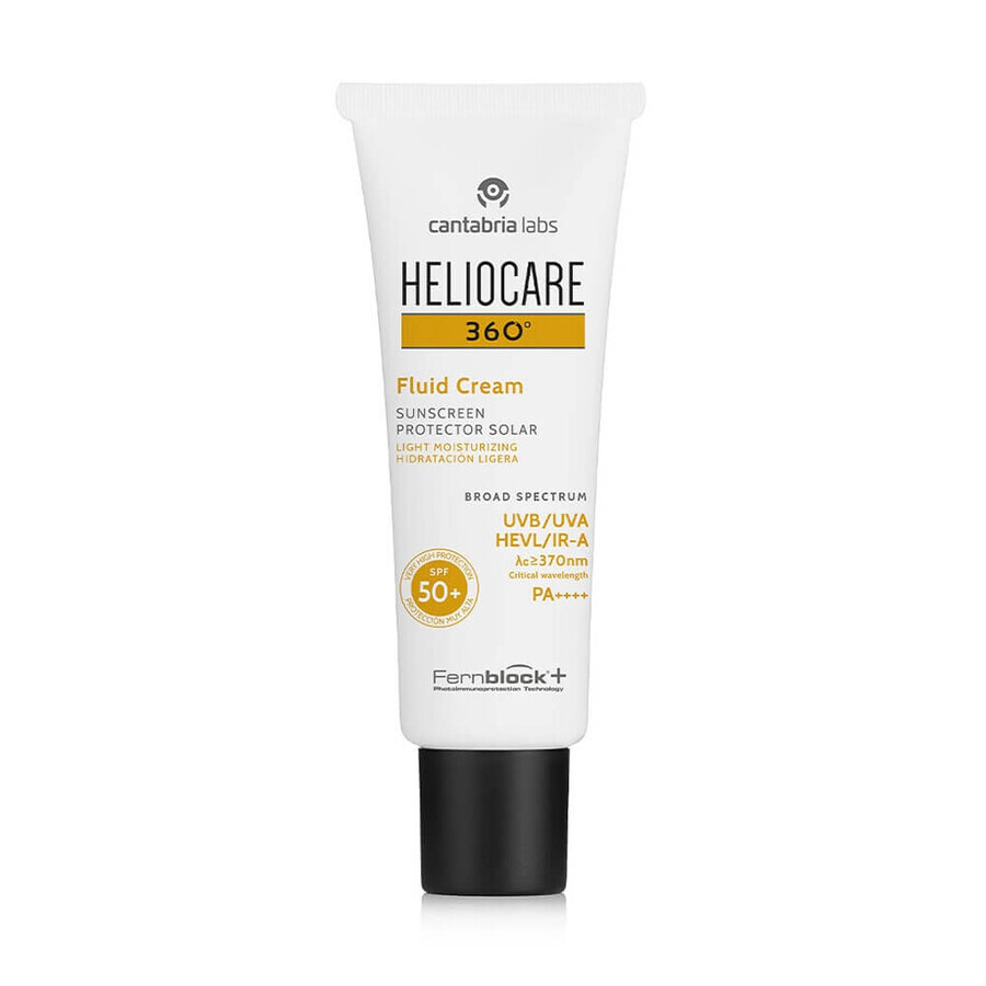 Heliocare 360° Fluid Cream SPF50+ Protezione Solare Viso e Corpo, 50ml