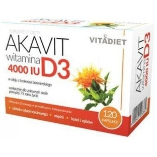 Vitadiet Akavit vitamine D3 4000 IU 120 gélules