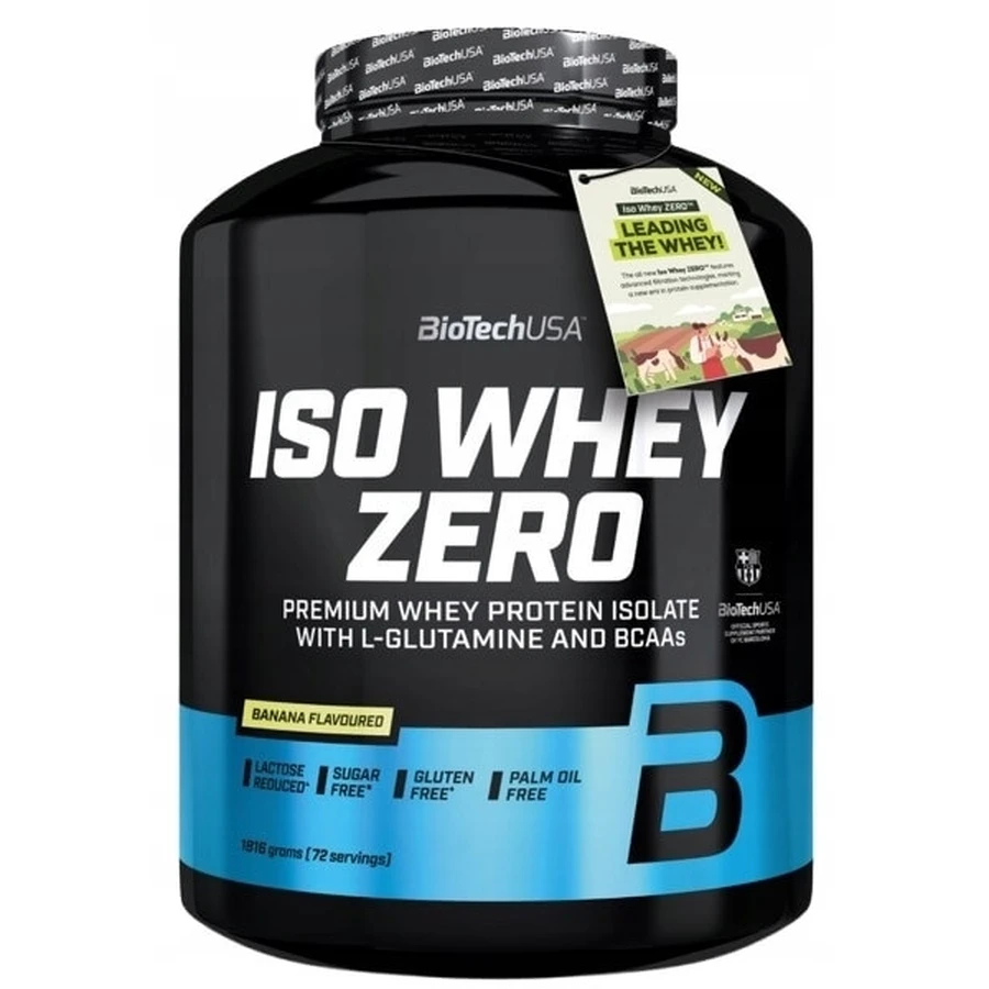 BioTech USA Iso Whey Zero eiwit met bananensmaak 1816 g