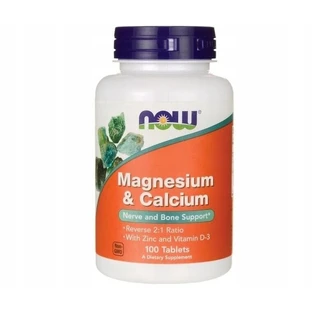 Now Foods Magnésium et calcium avec vitamine D et zinc 100 ...