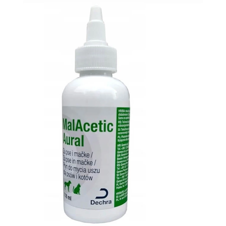 Dechra MalAcetic Aura Ohrentropfen für Hund, Katze 118 ml