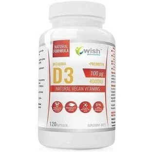 Wish Vegan Vitamin D3 4000 120 capsules.