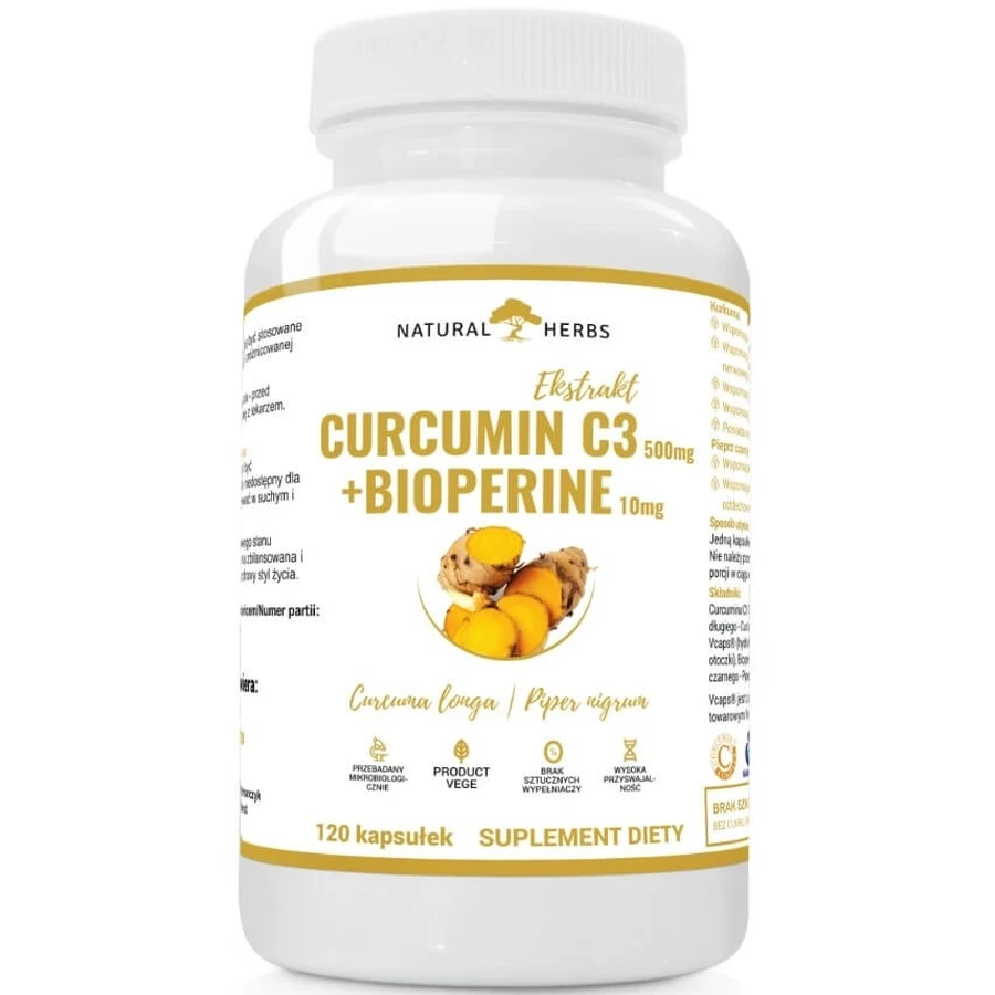Altopharma Curcumina C3 500 mg + Bioperine 10 mg 120 cáps.