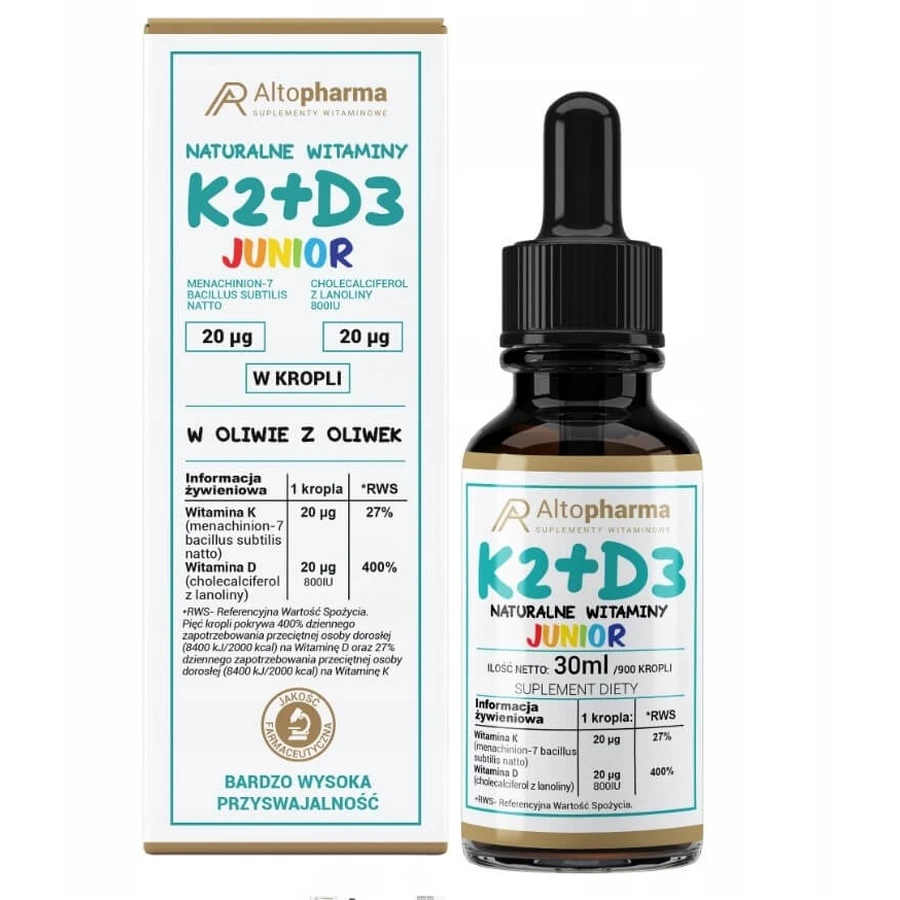 Altopharma Natural Vitamin K2 + D3 Junior Drops in ...