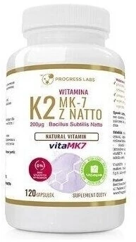 PROGRESS LABS Vitamin K2 vitaMK7 200uq 120 capsules.