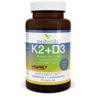 Medverita K2 + D3 2000 IU 60 gélules