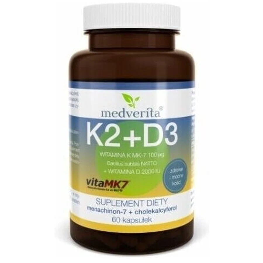 Medverita K2 + D3 2000 IU 60 gélules