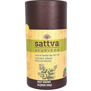 Sattva Naturalna ziołowa farba do włosów Głęboki brąz 150 g