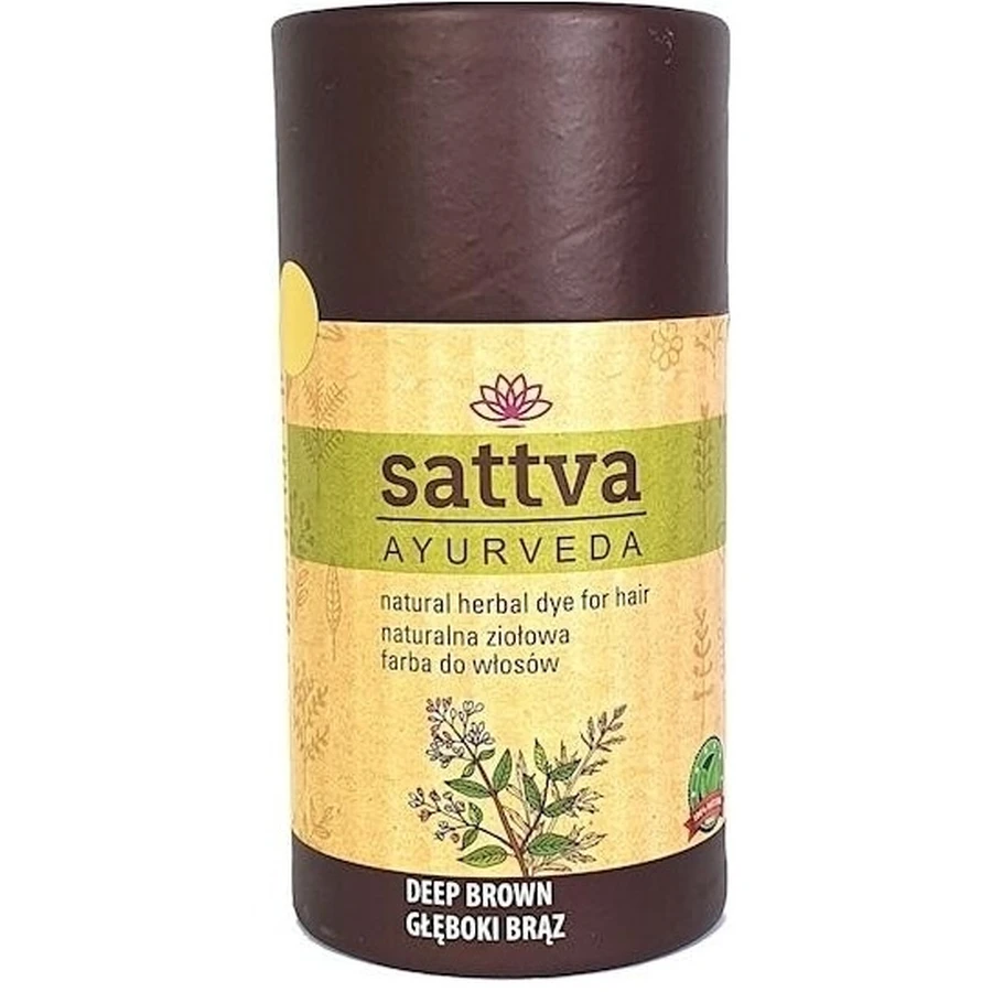 Sattva Naturalna ziołowa farba do włosów Głęboki brąz 150 g: ceny i cechy