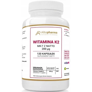 Altopharma Vitamina K2 MK-7 con NATTO 200mcg 120 cáps.