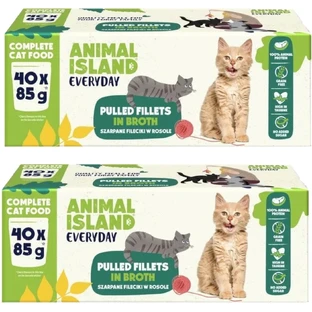 Animal Island Wet cat food beef and chicken 40 x ...