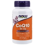 NOW FOODS Coenzym Q10 60 mg + Omega 3 60 Kapseln
