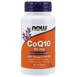 NOW FOODS Coenzym Q10 60 mg + Omega 3 60 Kapseln