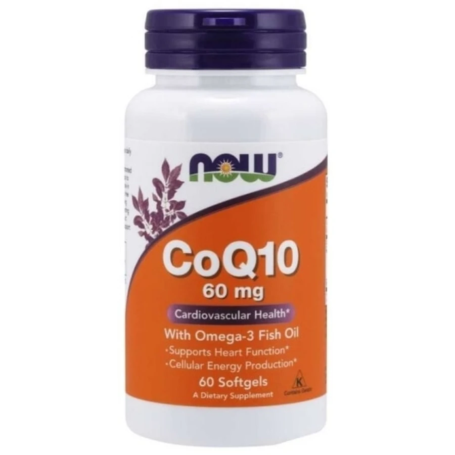 NOW FOODS Coenzym Q10 60 mg + Omega 3 60 Kapseln