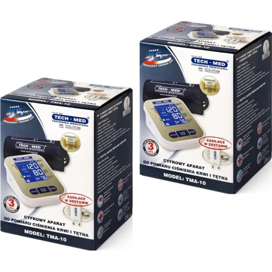TECH-MED Blood pressure monitor TMA-10 + power supply Multipack x 2