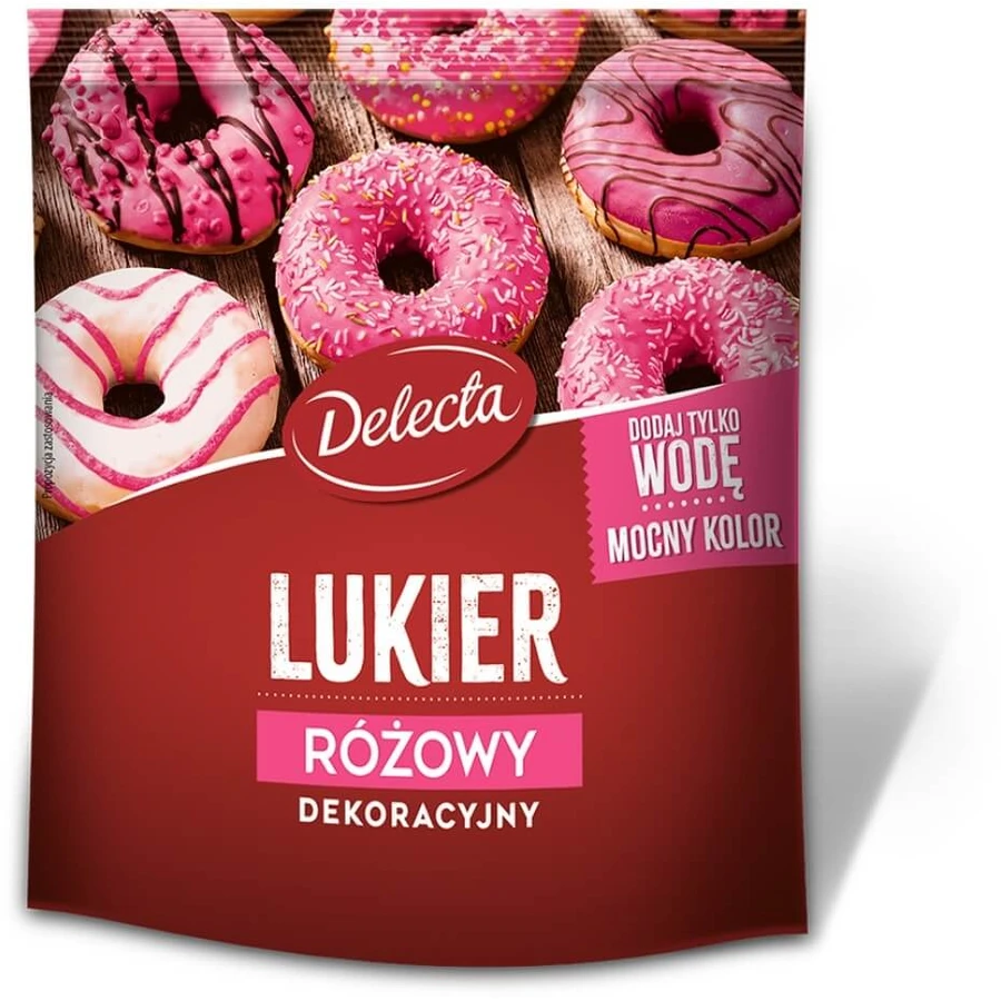Delecta Decoratieve glazuur roze 80 g