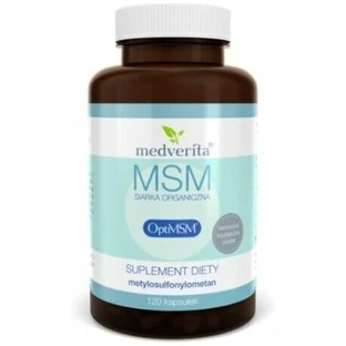 Medverita MSM OptiMSM azufre orgánico 500 mg 120 cápsulas.