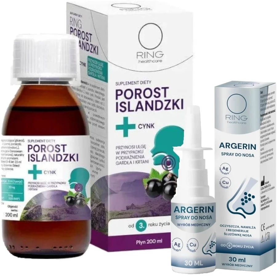 Ring Isländische Flechte + Zink-Sirup 200 ml + Ring Argerin ...