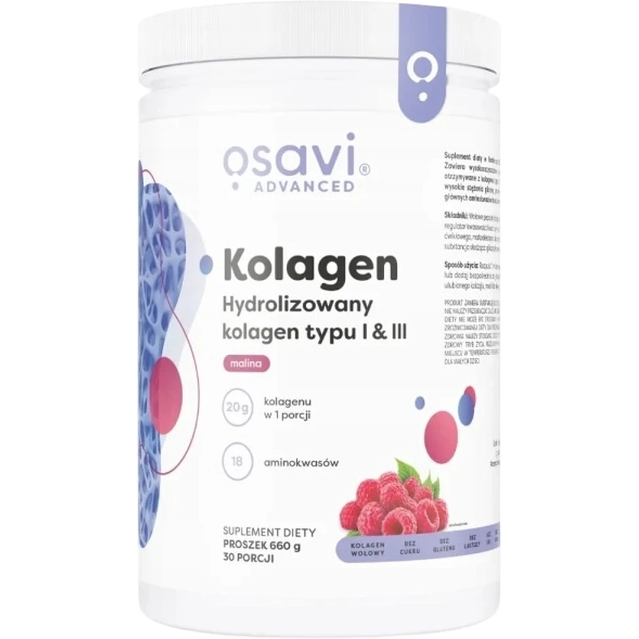 Osavi Collagen Hydrolysiertes Kollagen Typ I & III Himbeere, ...