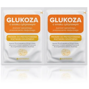 Glucose with lemon flavor 2 sachets of 37.5 g each