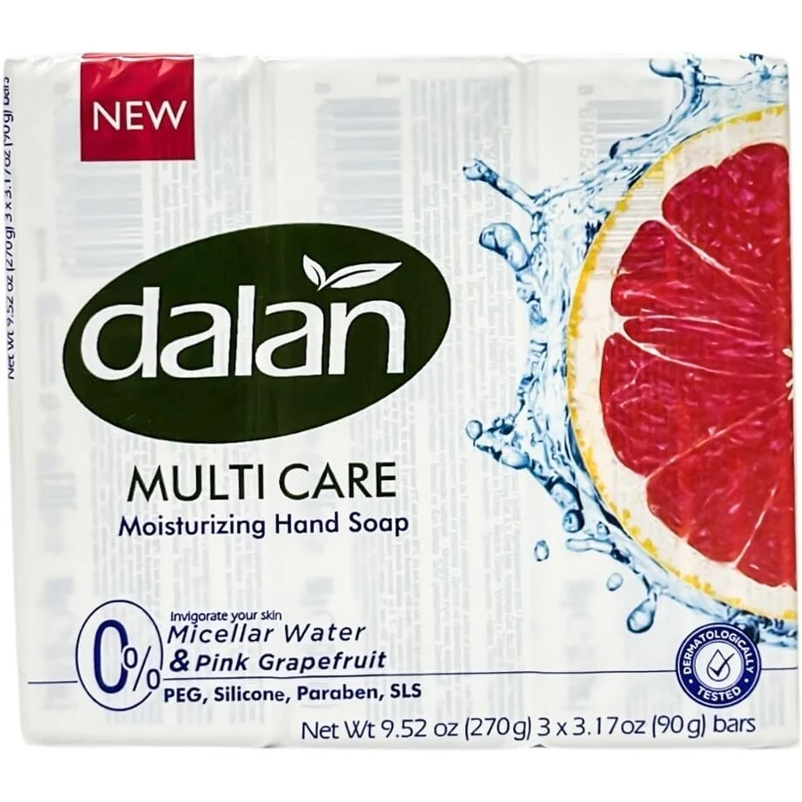 Jabón de tocador Dalan pomelo rosa y leche - 3 x 90 g
