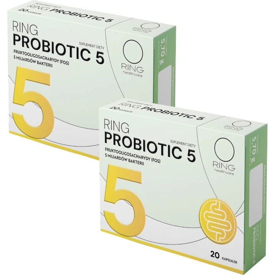 Ring Probiotic 5 20 capsules Multi-pack x 2