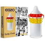 Egzo Lucky Dude Stimulating Condom Medium 1 piece.