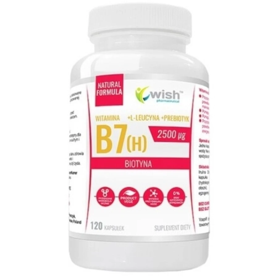 Wish Vegan Vitamin B7 2500 120 capsules.