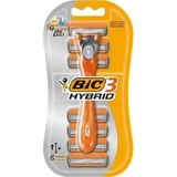 Bic Rasierer BIC 3 HYBRID 6 Patronen + Griff