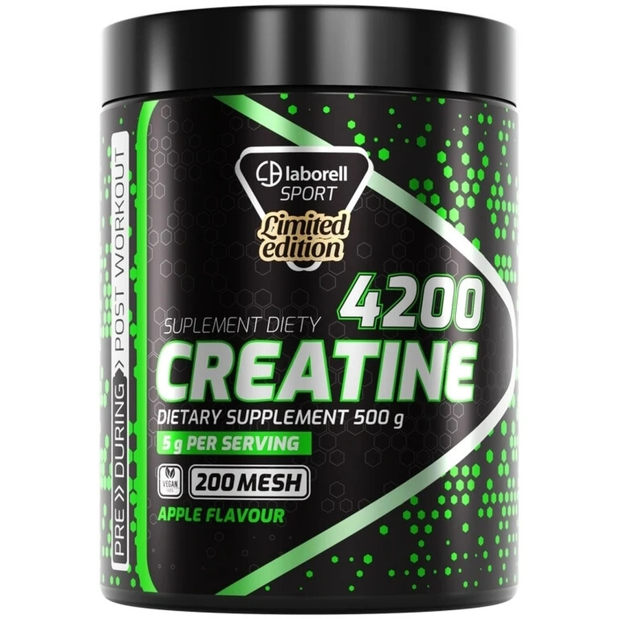 Laborell Creatina 4200 Creatina Monohidrato Manzana 500 g