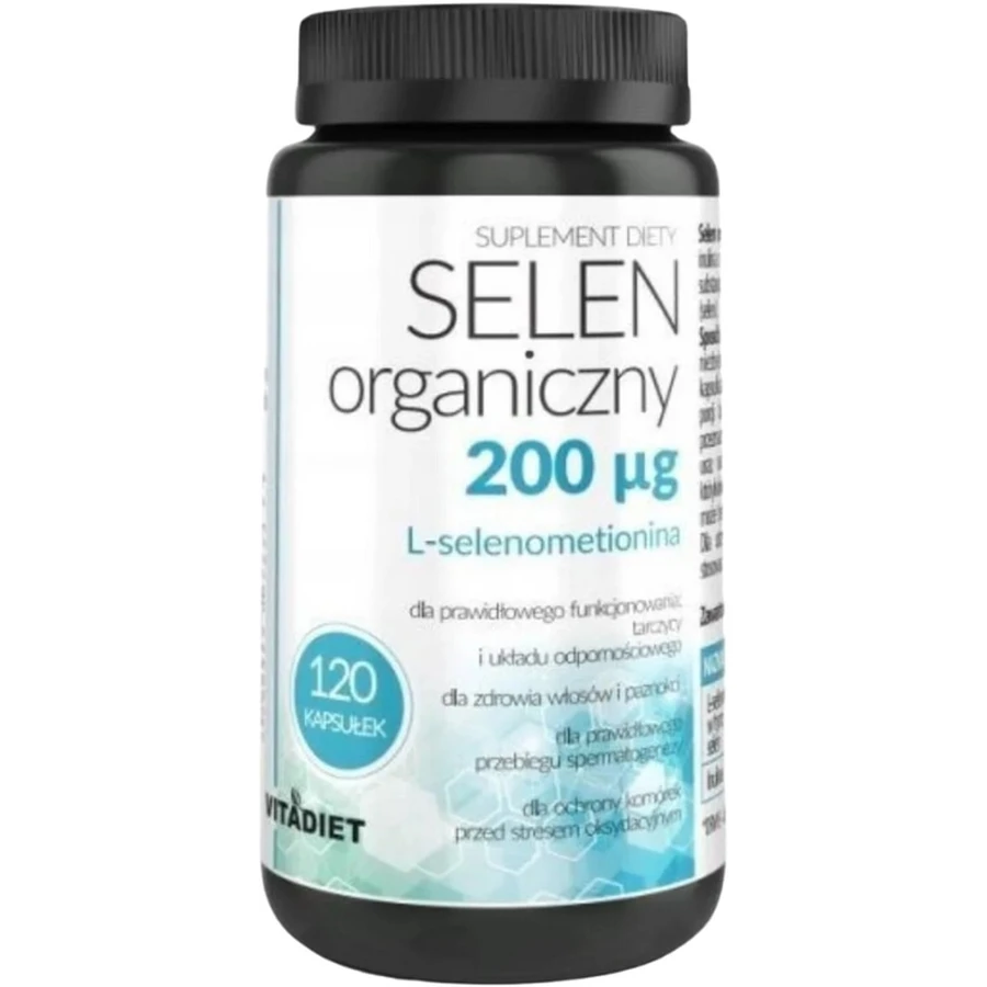 Vitadiet Selenio orgánico 200 mcg, 120 cápsulas