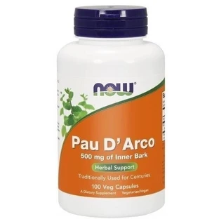 NOW FOODS Pau D'arco 500 mg 100 capsules.