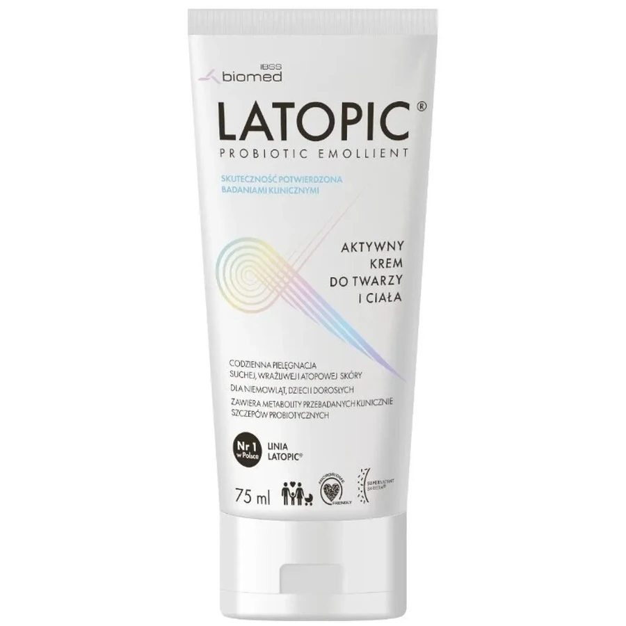 Latopic Actieve Gezichts- en Lichaamscrème, 75 ml