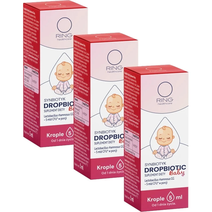 Ring Dropbiotic Baby drops 5 ml Multi-pack × 3