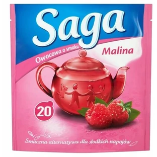 Saga Zmeură ceai de fructe 20 pliculețe