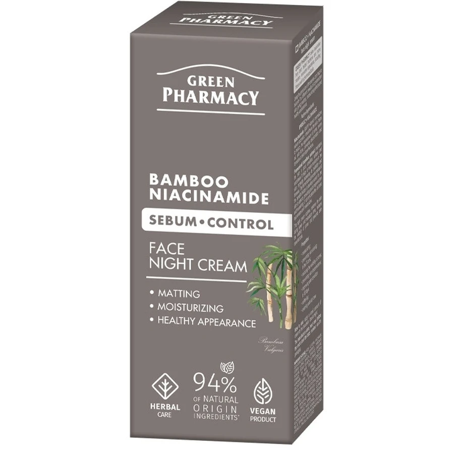 Green Pharmacy Gezichtscrème voor nacht bamboe, niacinamide 50 ...