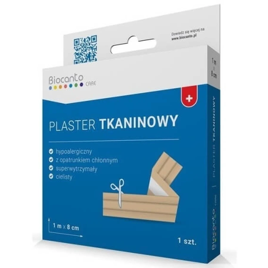 Biocanto Fabric Plaster avec pansement 1 m x 8 cm 1 ...