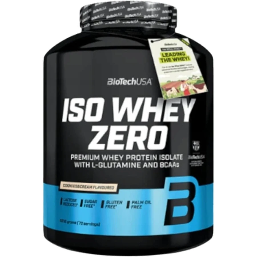 BioTech USA Iso Whey Zero Protein mit Keks-Geschmack 1816 g