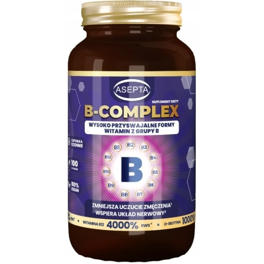 Asepta Vitamine B-complex 100 capsules (Vervaldatum ...