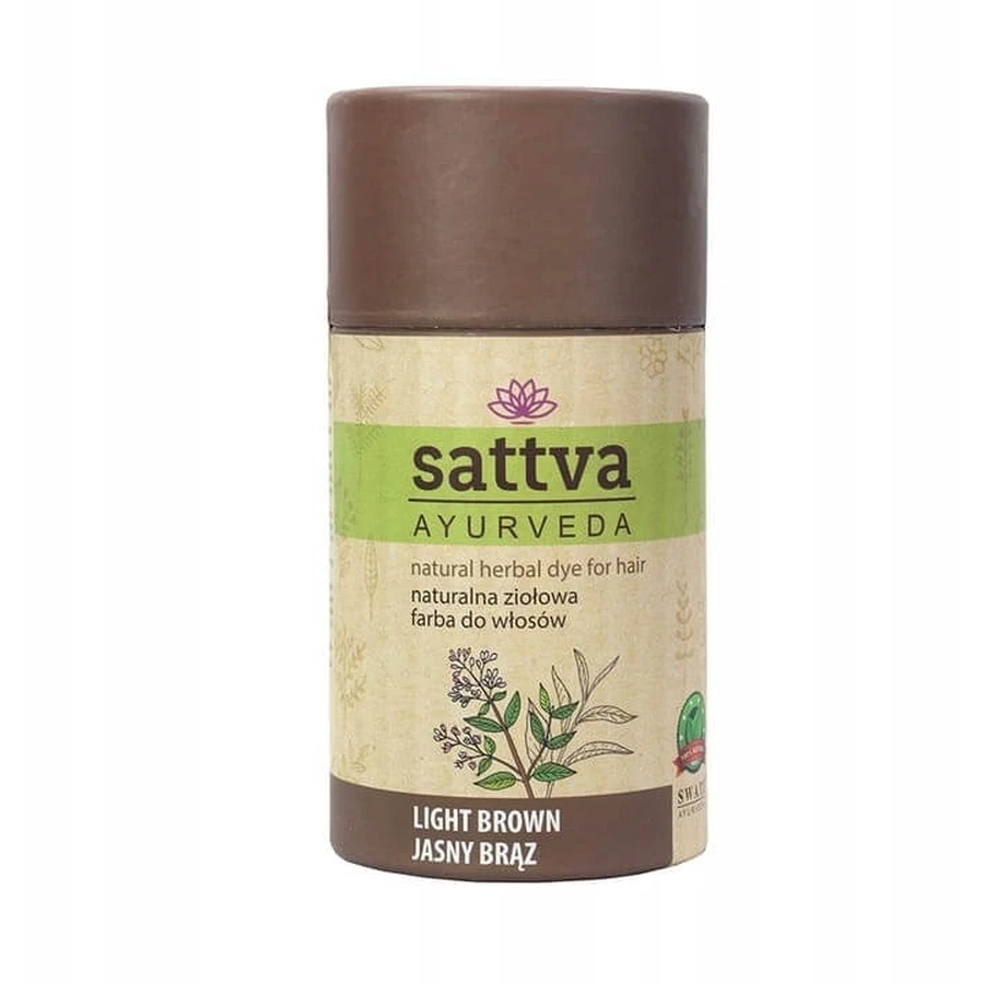 Sattva Naturalna ziołowa farba do włosów Jasny brąz 150 g: ceny i cechy