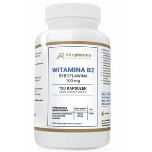 Altopharma Vitamin B2 100 mg Riboflavin 120 Kapseln
