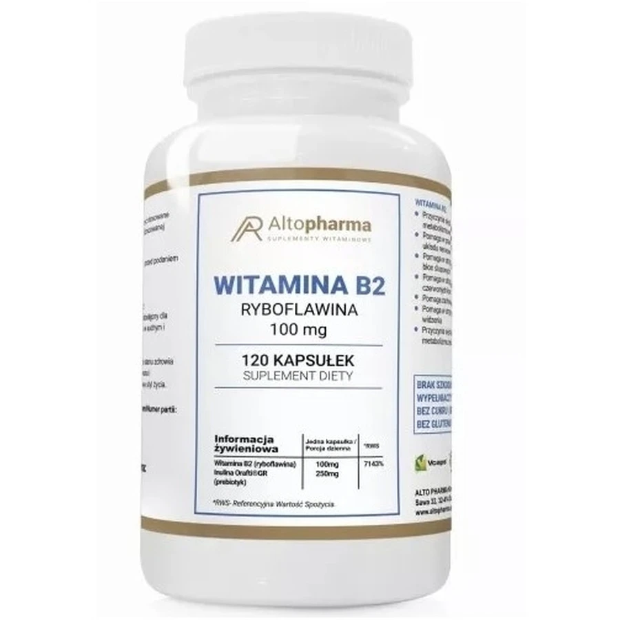 Altopharma Vitamin B2 100 mg Riboflavin 120 Kapseln