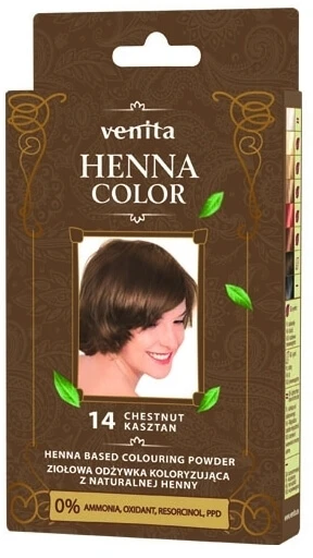 VENITA HENNA COLOR Herbal coloring conditioner 14 Chestnut ...