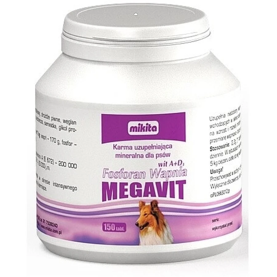 Mikita Megavit Calcium Phosphate A D3 150 tablets.