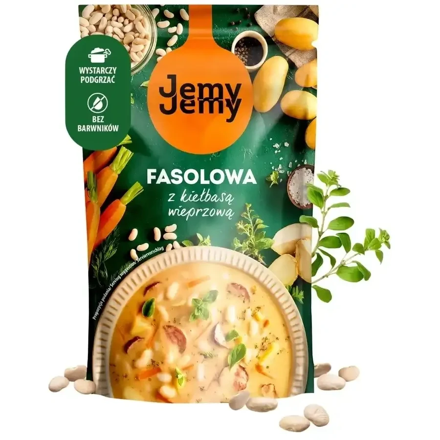 Jemy Jemy Soupe aux haricots avec saucisse de porc 450 g