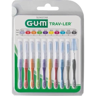 Sunstar GUM Trav-Ler cepillos interdentales 10 piezas.
