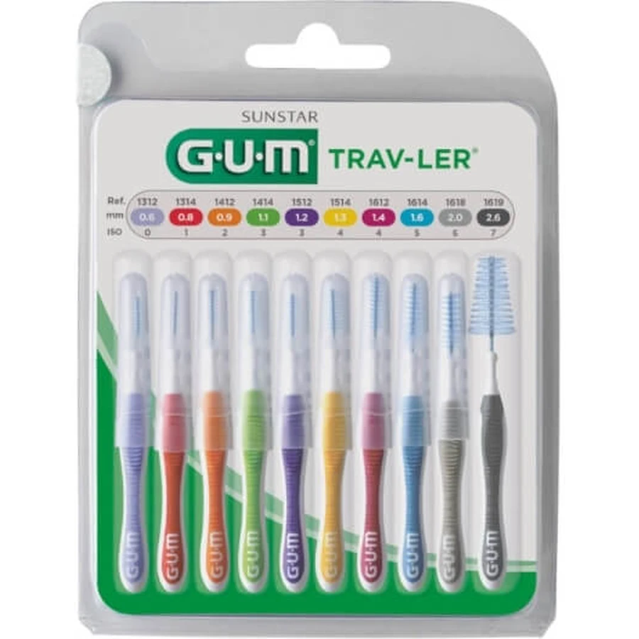 Sunstar GUM Trav-Ler cepillos interdentales 10 piezas.